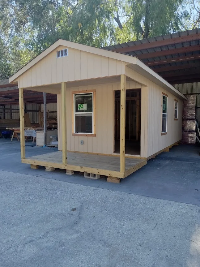 12X16 Gable Cabin With 4 Ft Porch