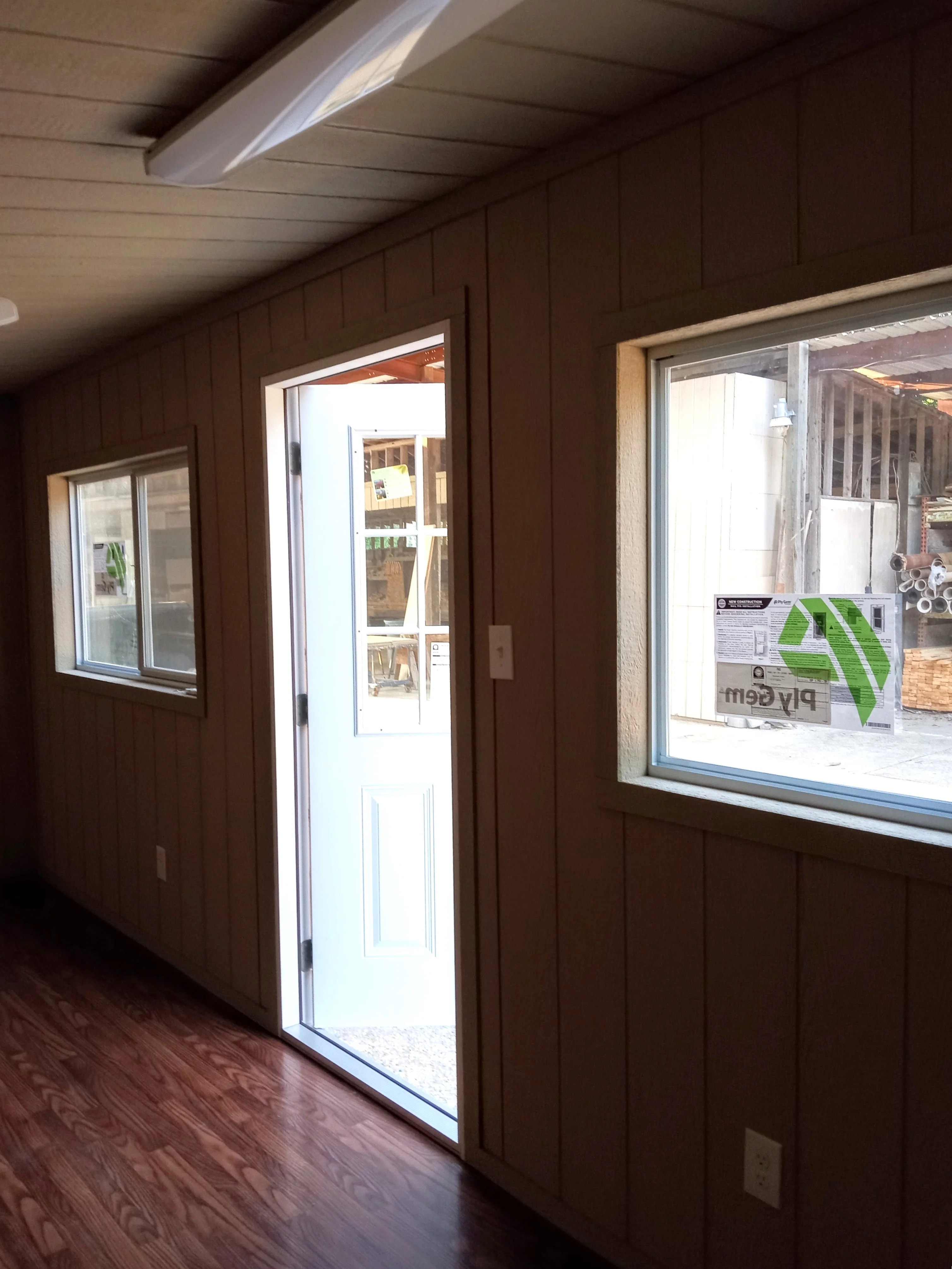 Finished Lean To For Office In A Warehouse